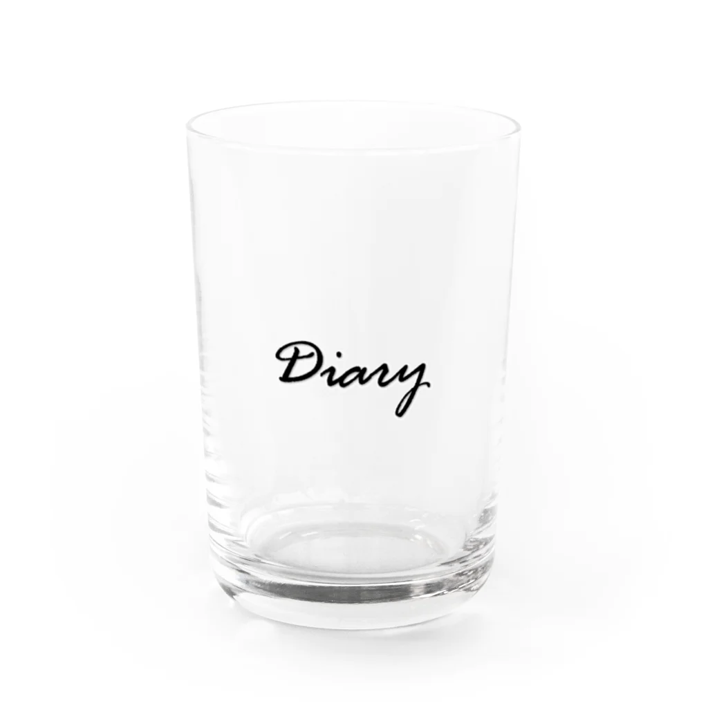 DiaryのDiary logo Water Glass :front
