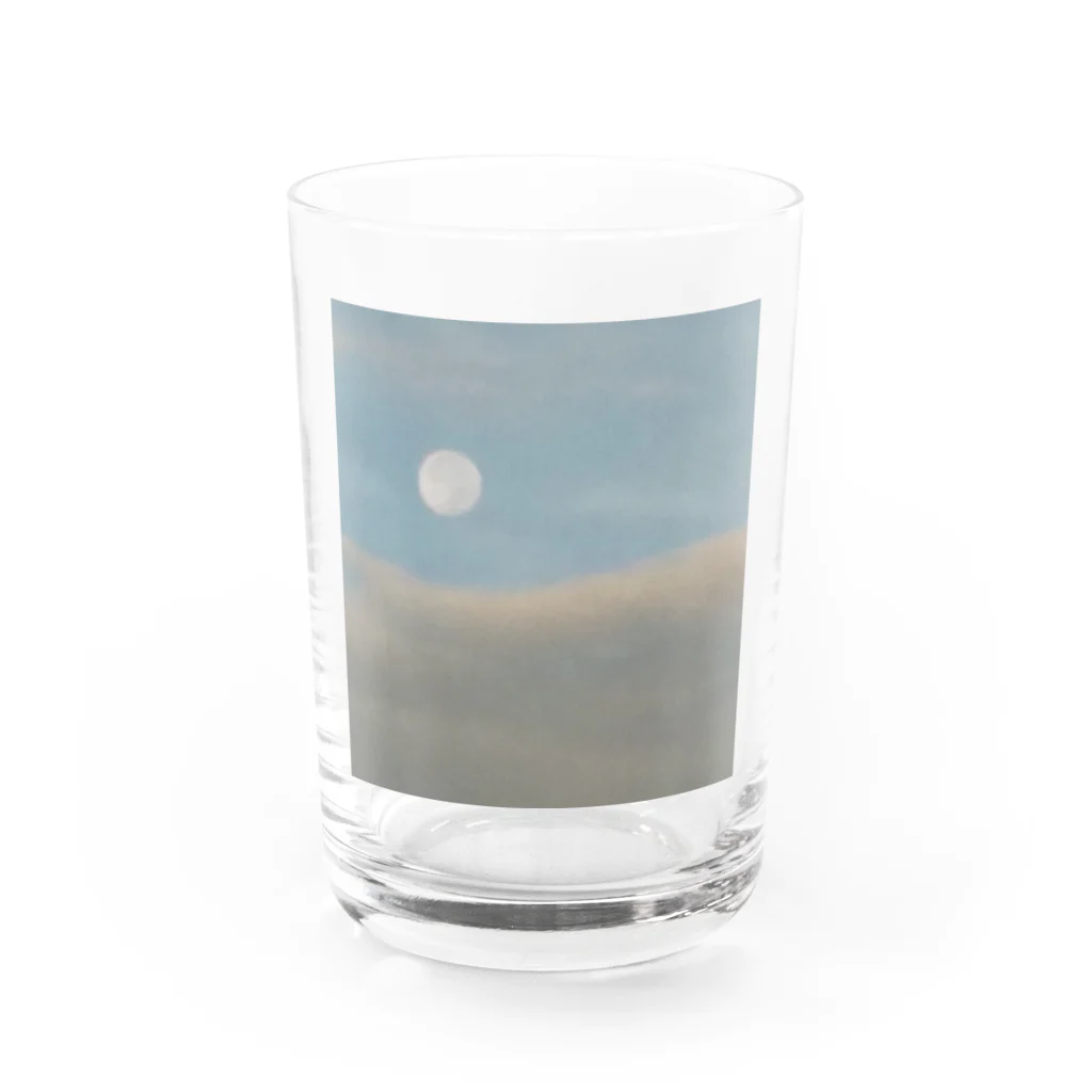 satoharuの朝方の月 Water Glass :front