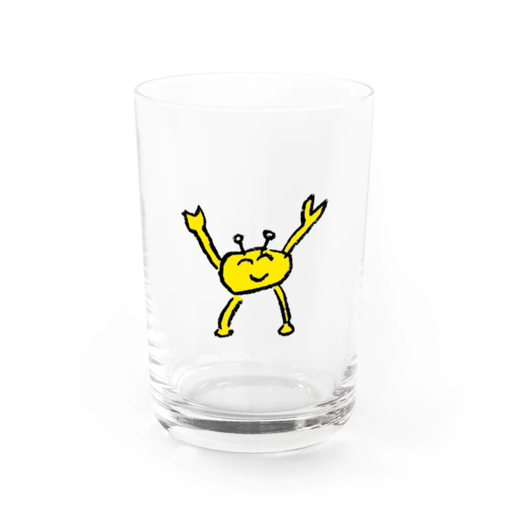 しまだあやショップの黄色いサワガニ Water Glass :front