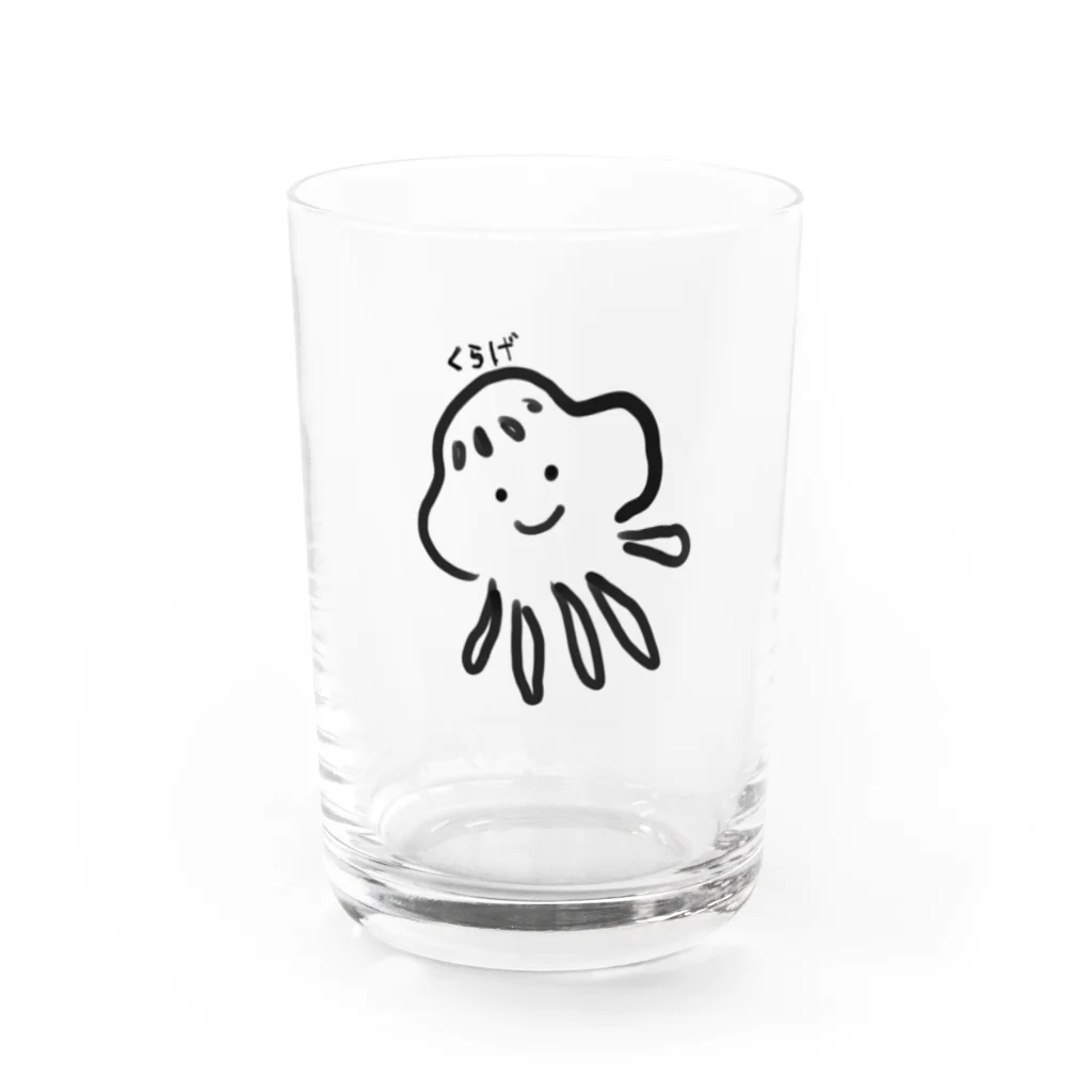 くろないとのゆるゆるくらげちゃん Water Glass :front