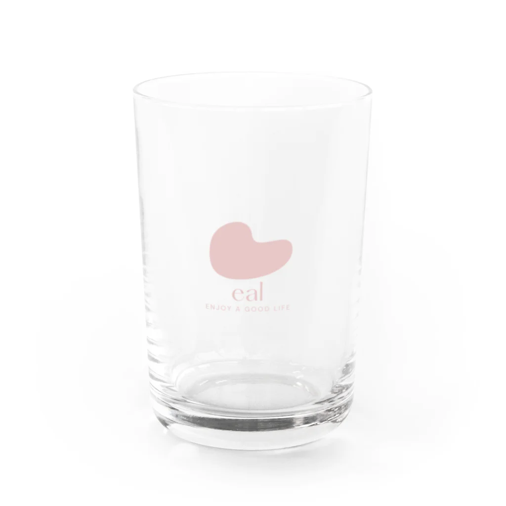 eal_enjoy a good lifeのeal ロゴグラス_pink(購入特典付き) Water Glass :front