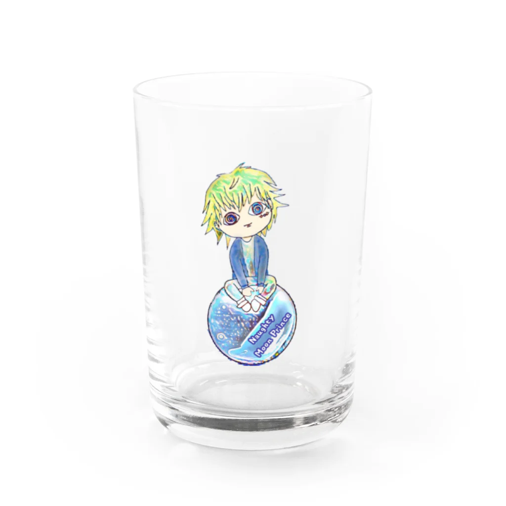 とめ子さんのNaughty Moon Prince Water Glass :front