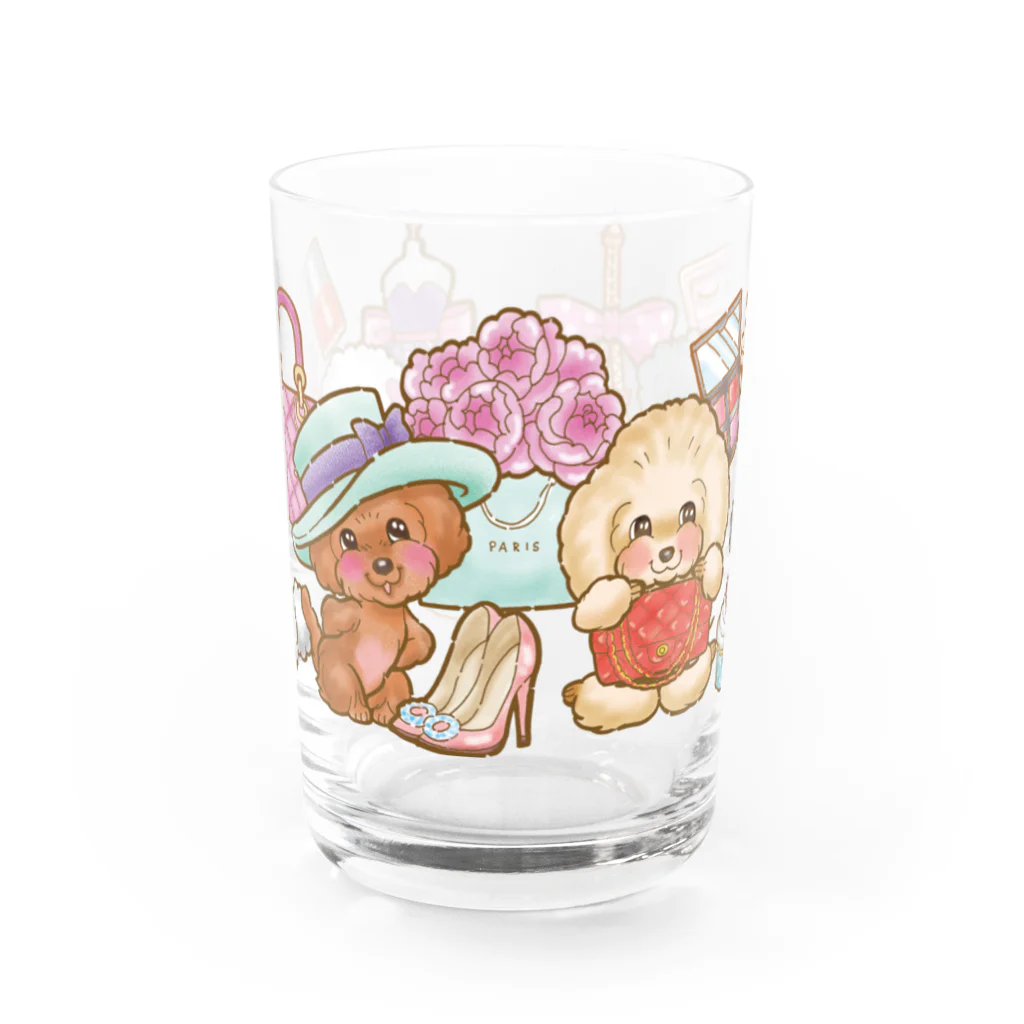 あとりえピノコのパリモードトイプーちゃん Water Glass :front