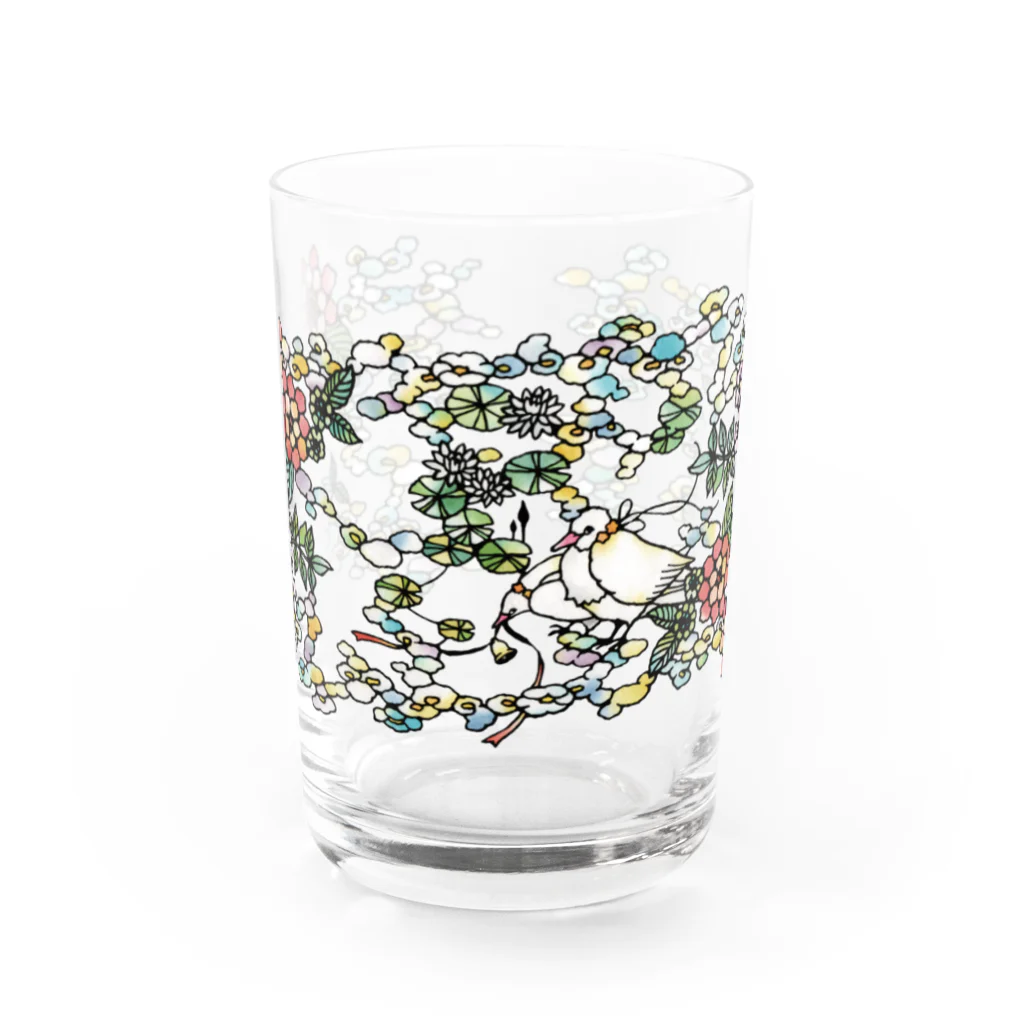 tokeisou / 切り絵の切り絵 / 離々の花かんむり Water Glass :front