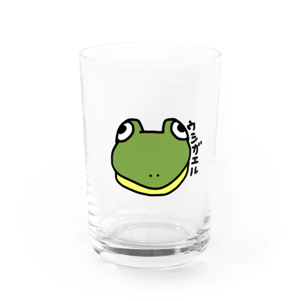 akitaquestのウシガエル Water Glass :front