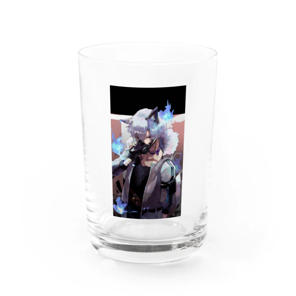 カラスロの吽魔 Water Glass :front