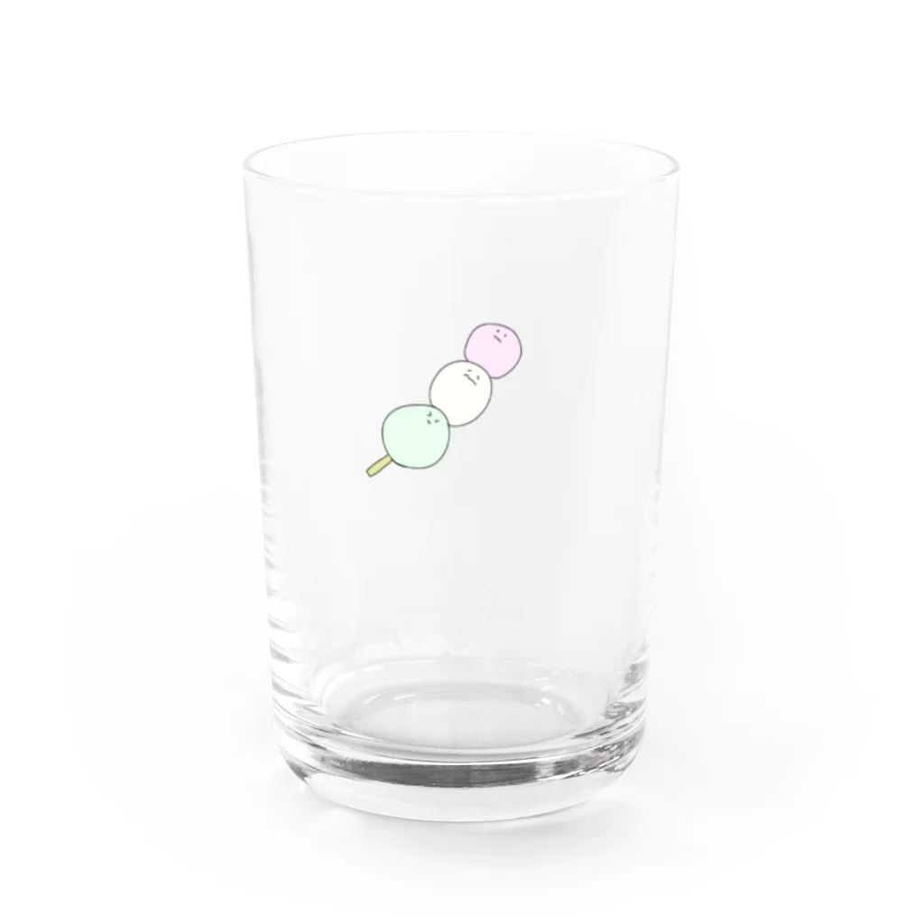 ポケットにビスケット🍪の三色団子らしく色つけた Water Glass :front