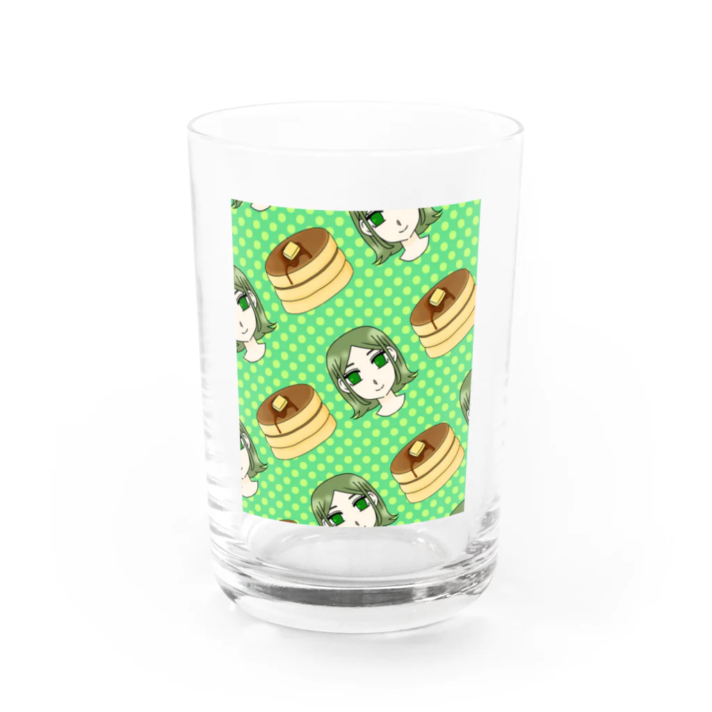 ガールズルームのホットケーキとトキコちゃん Water Glass :front