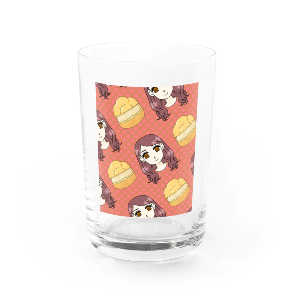 ガールズルームのシュークリームとシューコちゃん Water Glass :front