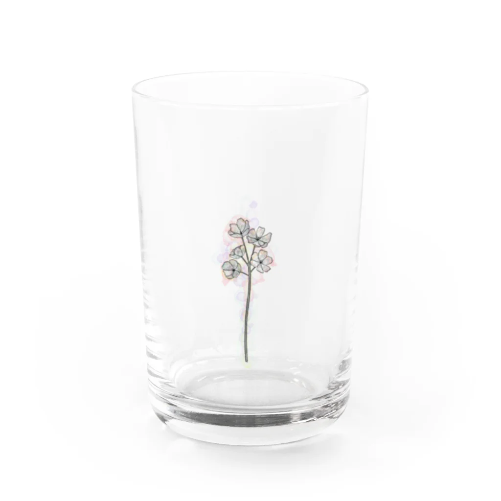 とかげさんのあとりえのひとさし【サンカヨウ】 Water Glass :front