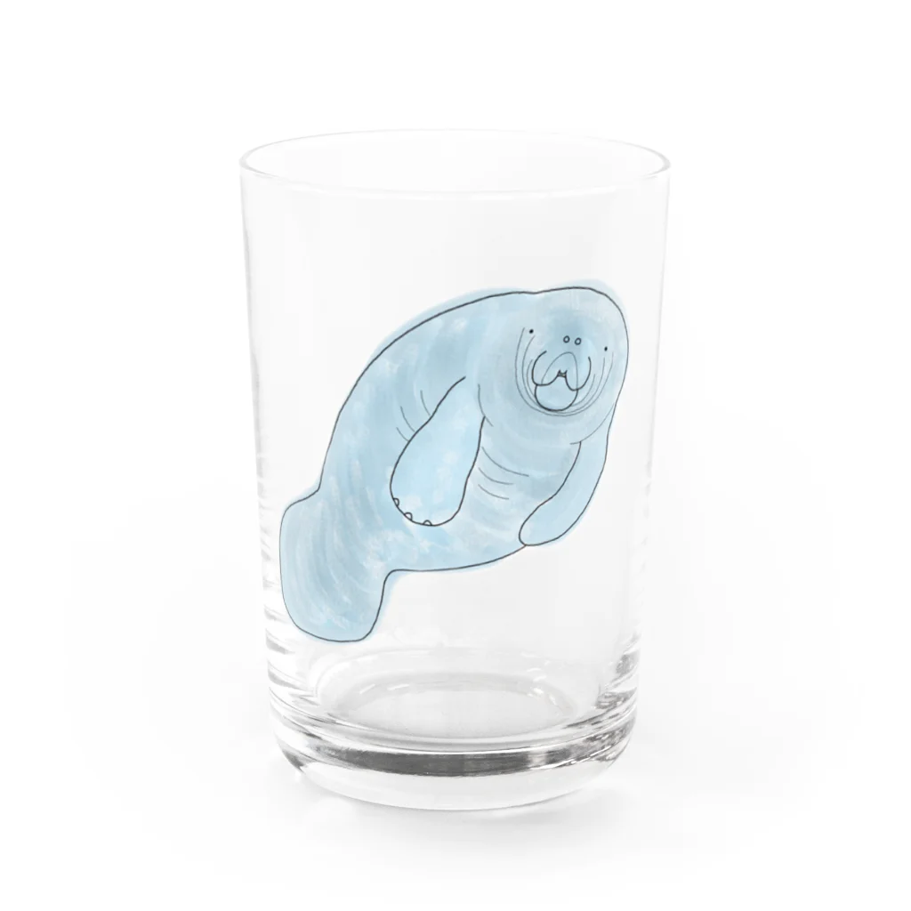 つまき♪のマナティーさん２ー２ Water Glass :front