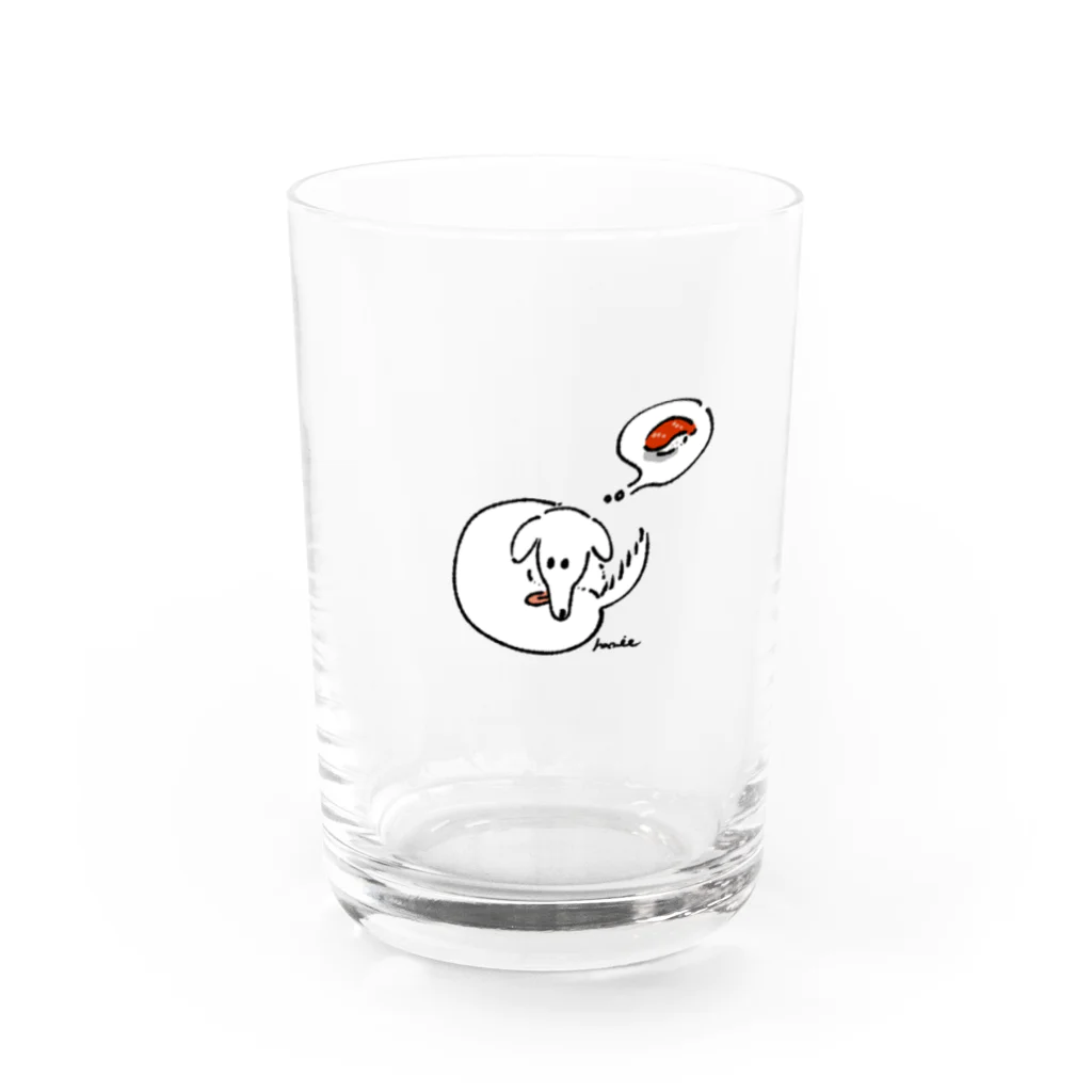 はみまるタウンのあなたの帰りを待つ犬 Water Glass :front