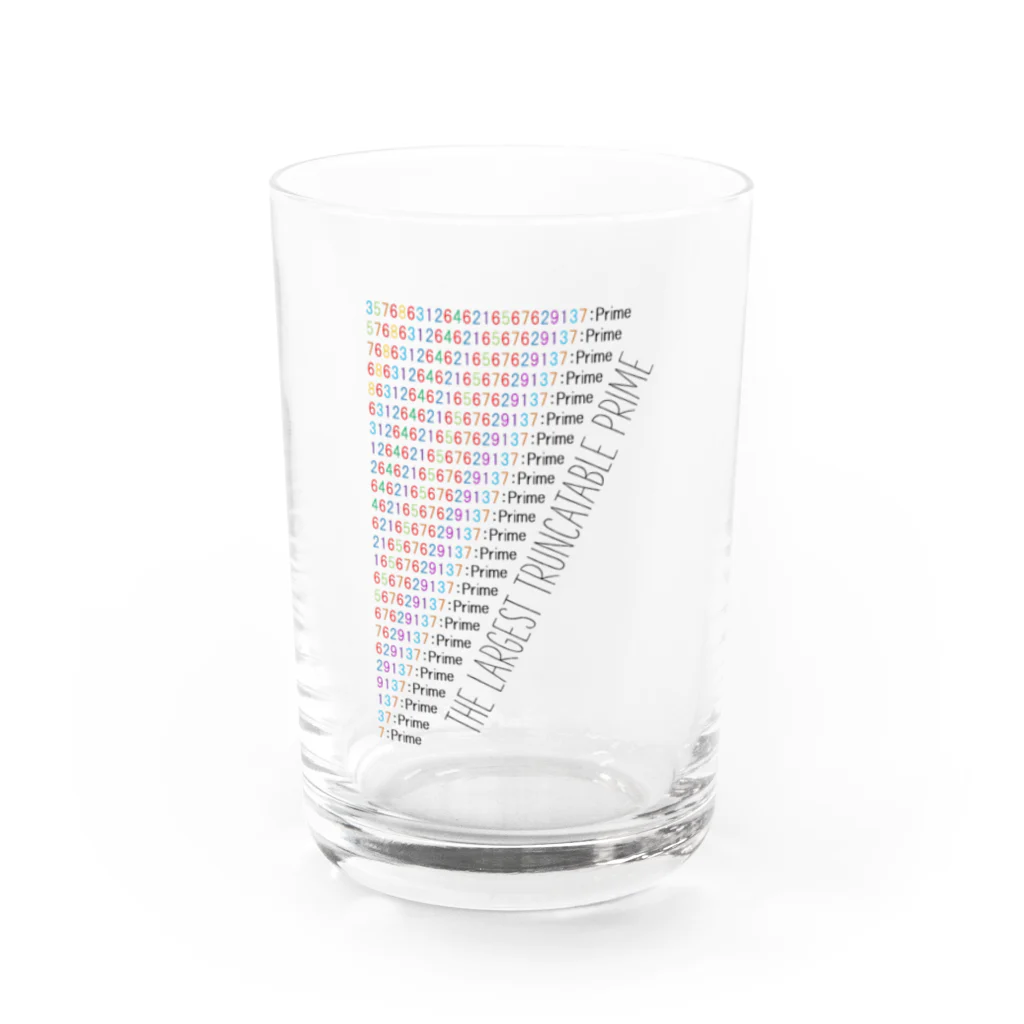 ζWalker/Shiunの切り捨て可能素数 Water Glass :front