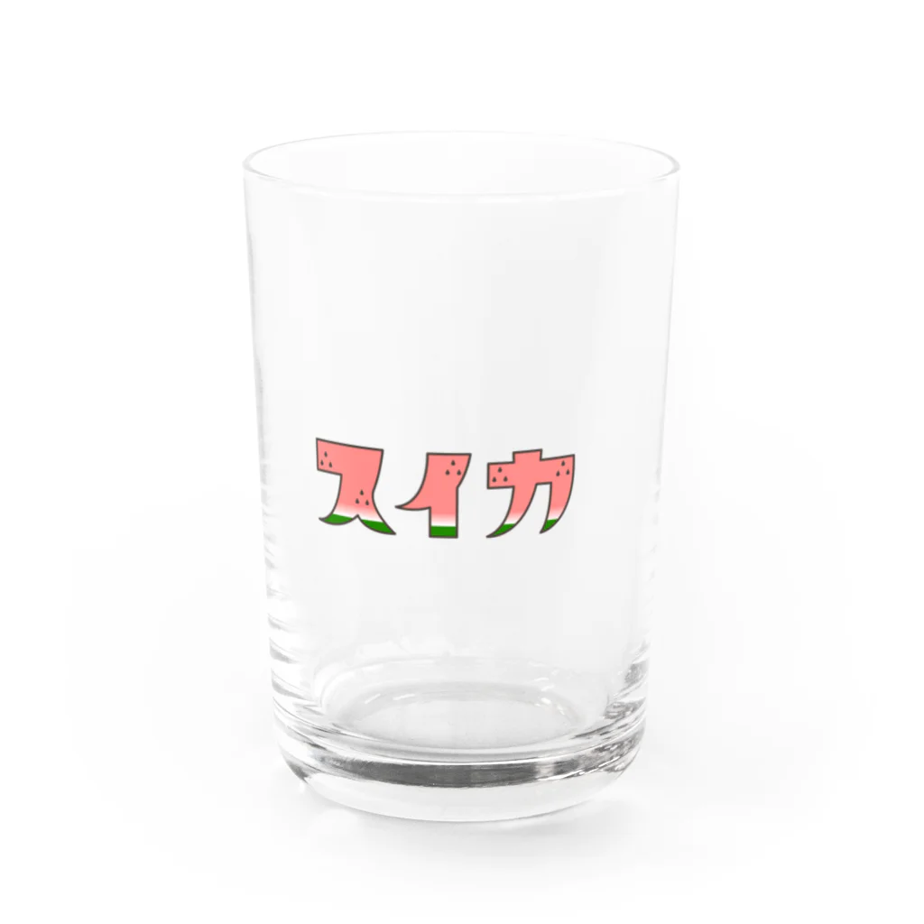 朱色ノ梅のスイカ🍉 Water Glass :front