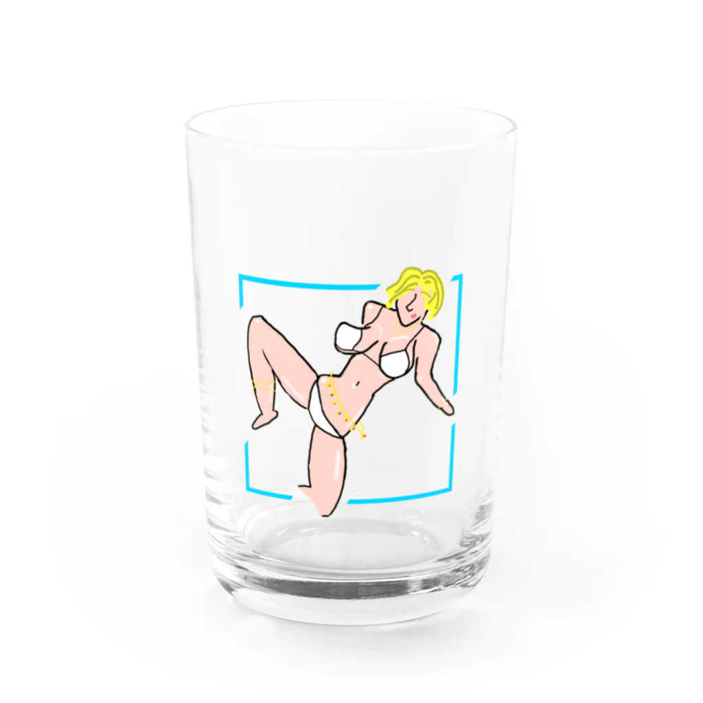 平木のTシャツやetc.のゴージャスな女性 Water Glass :front
