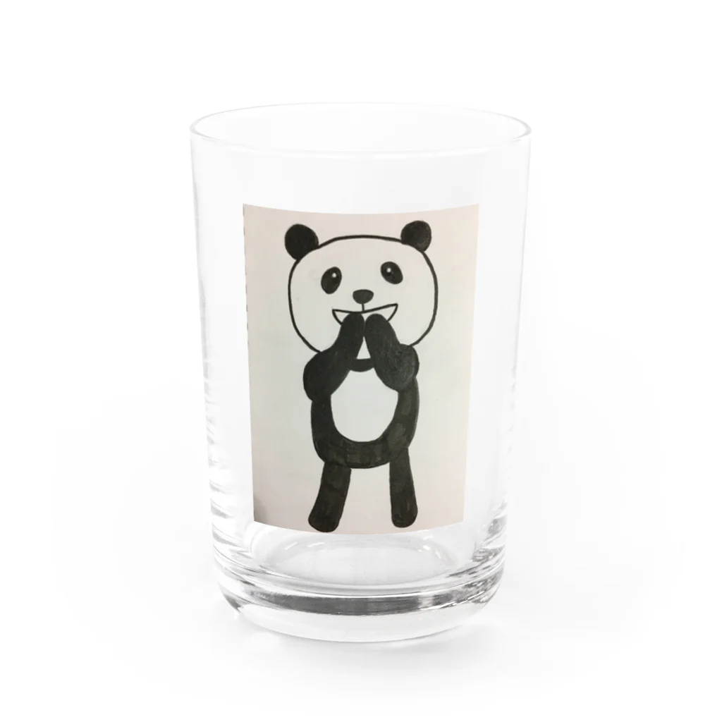 パンダちゃんマーケットのうふふなパンダ Water Glass :front