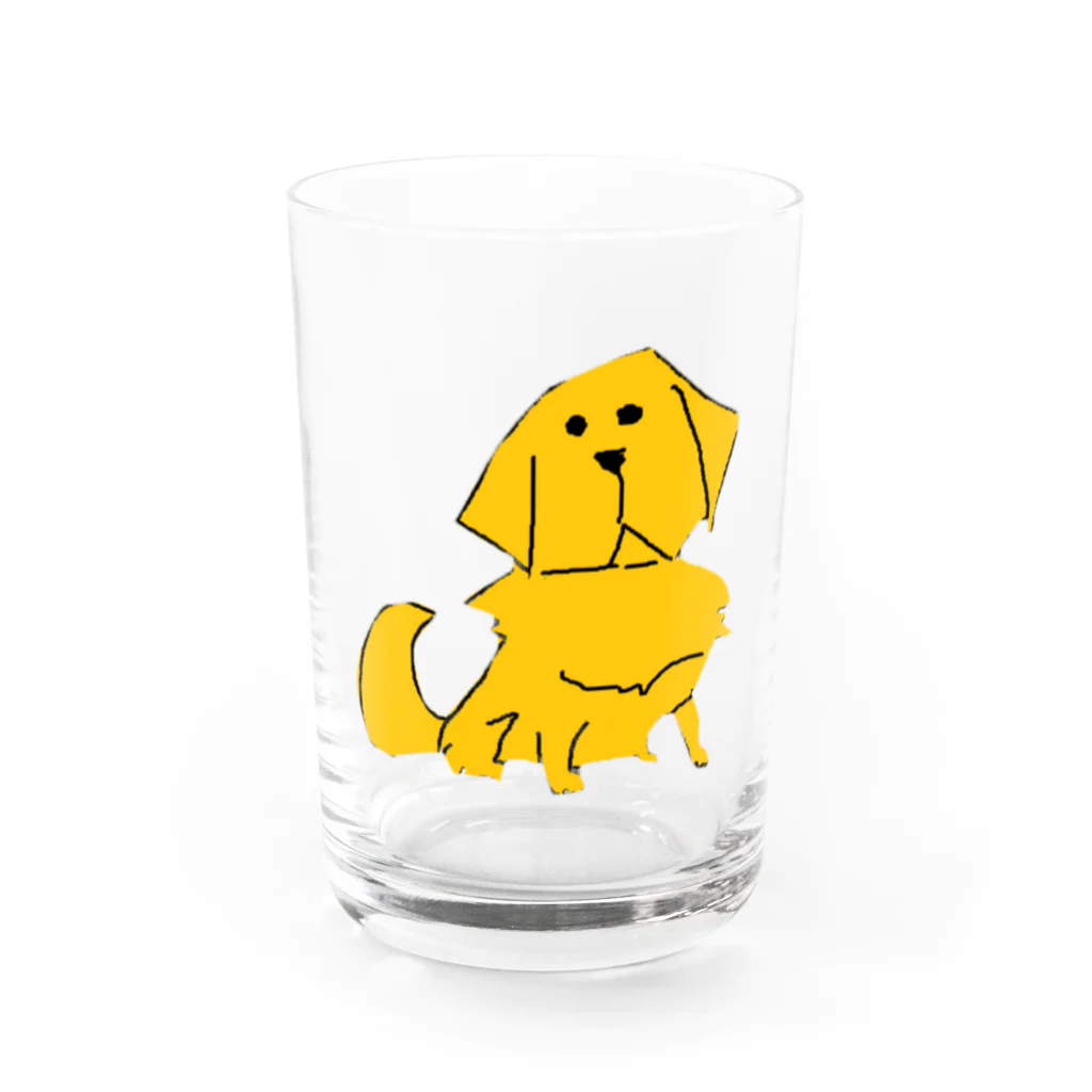 カカオのゴールデンレトリバー　犬 Water Glass :front