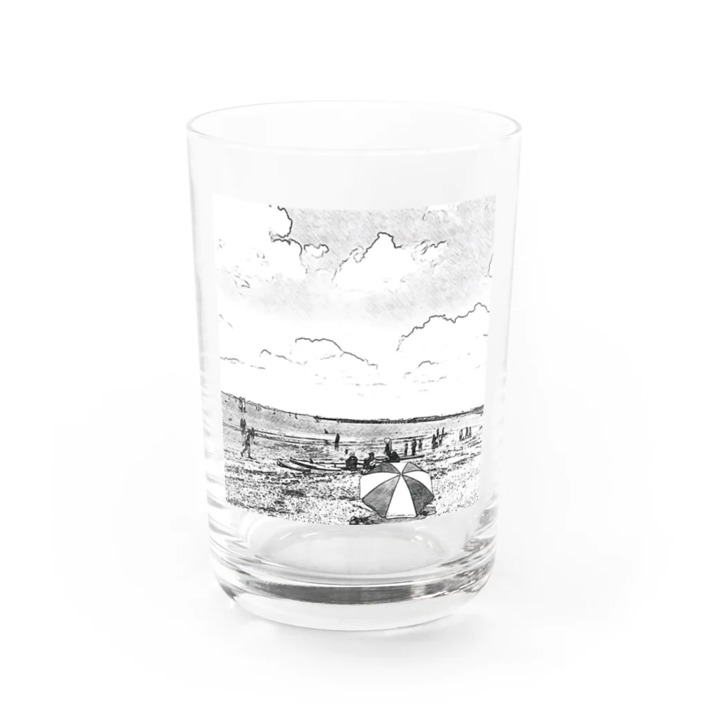 ELF-POKOの海岸 Water Glass :front