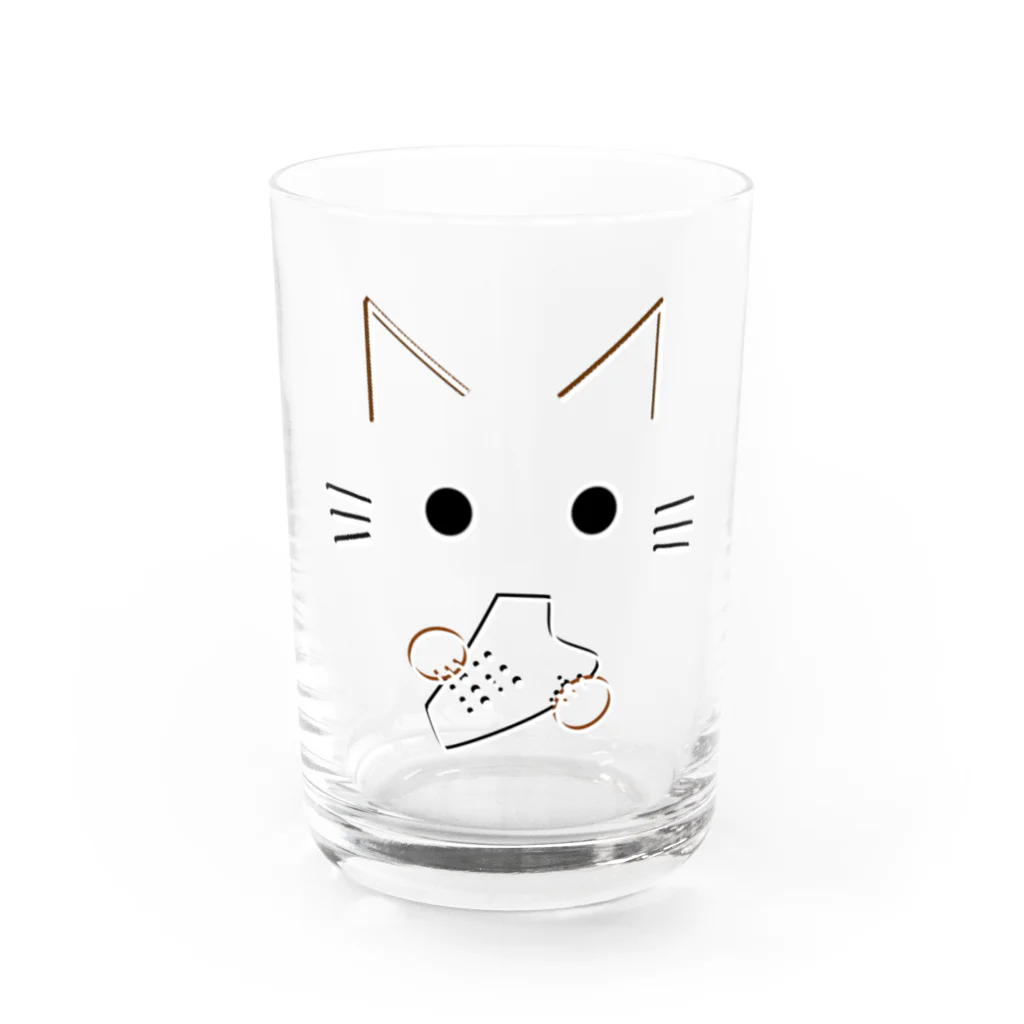 兎猫庵のトリプルおかりにゃＢＲ Water Glass :front