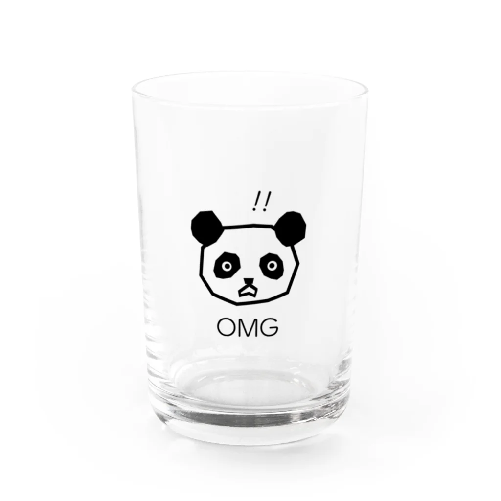 oofuchiのOMG-panda （オーマイガー！パンダ） Water Glass :front