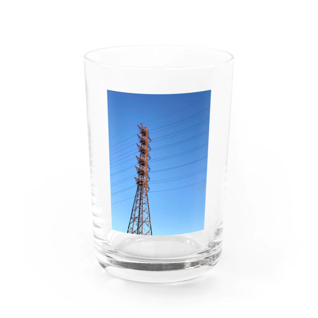 夜明け前の空の日の出とブルースカイ Water Glass :front