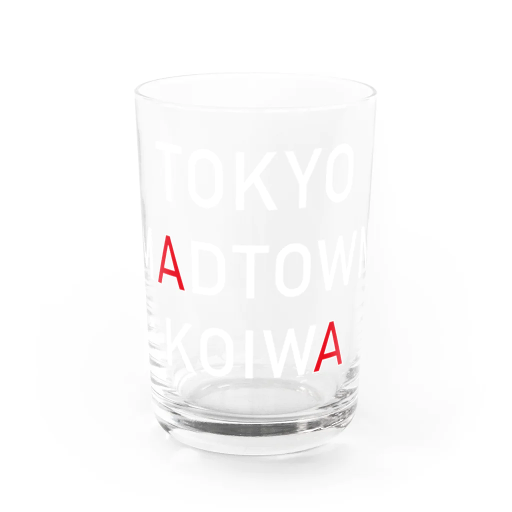 Tokyo Madtown KoiwaのTokyo Madtown Koiwa (白文字) Water Glass :front