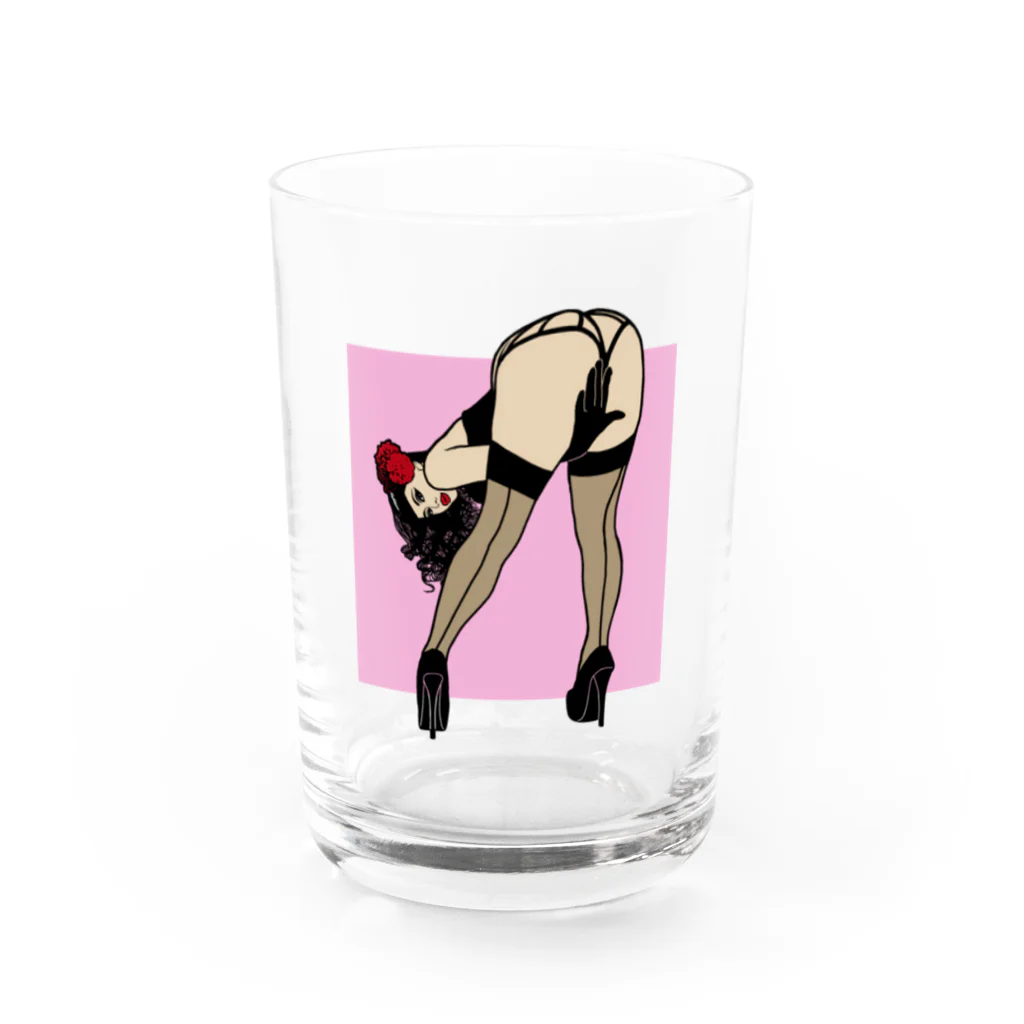 うの UNOのピンナップガール うの（カラー） Water Glass :front