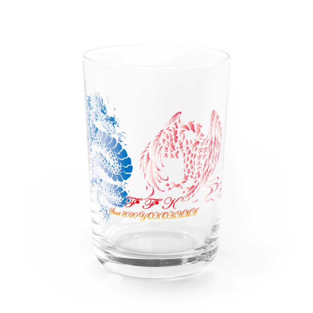 RYU-INDOのRYU-INDO2020・BlueDragon＆PinkPhoenix Water Glass :front