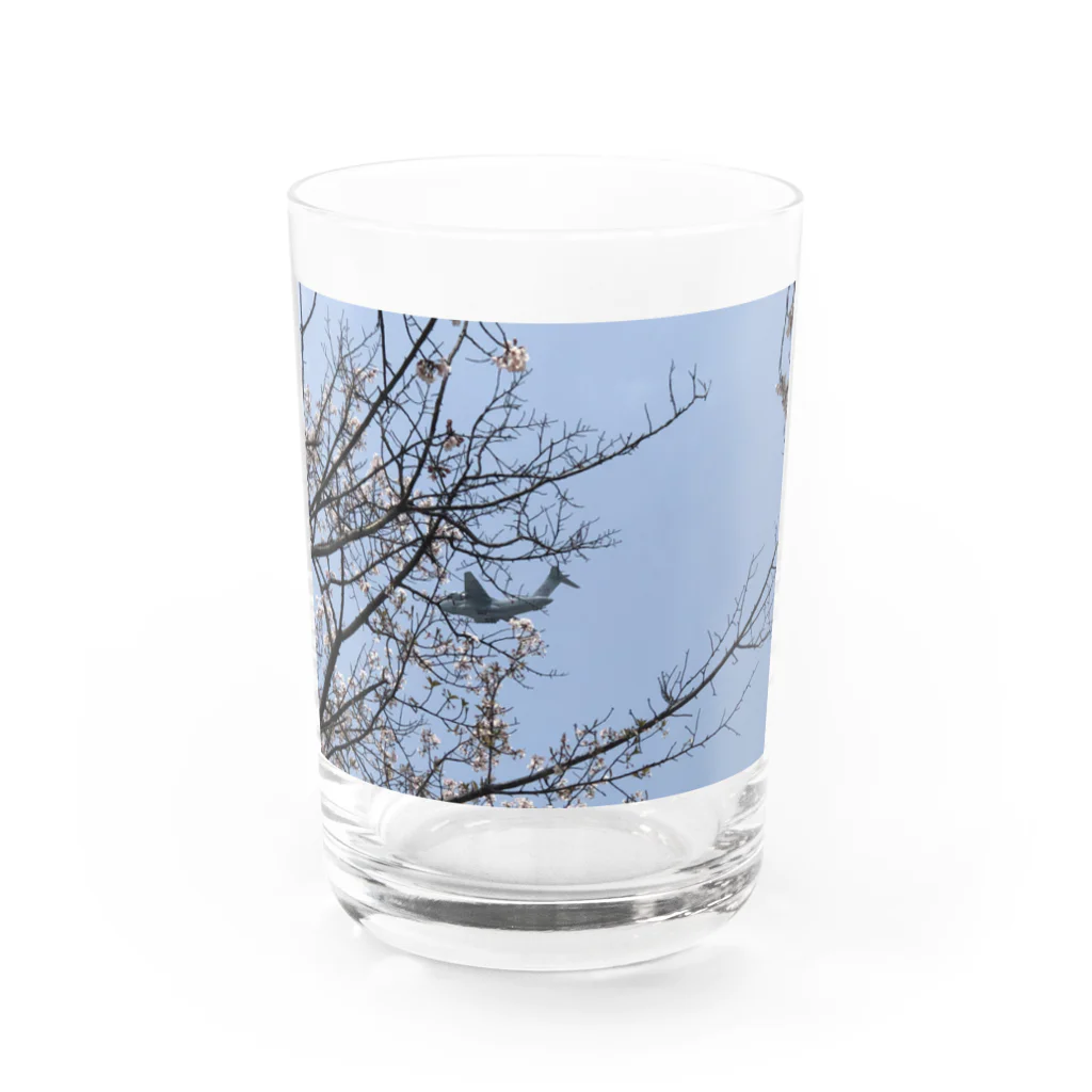 pomwoの飛行機好きなあなたへ Water Glass :front