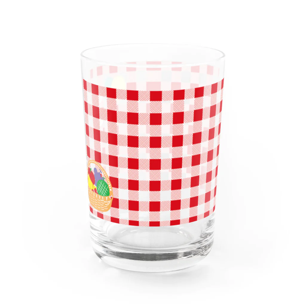 Panda factoryのウサギの着ぐるみとフルーツバスケット Water Glass :front