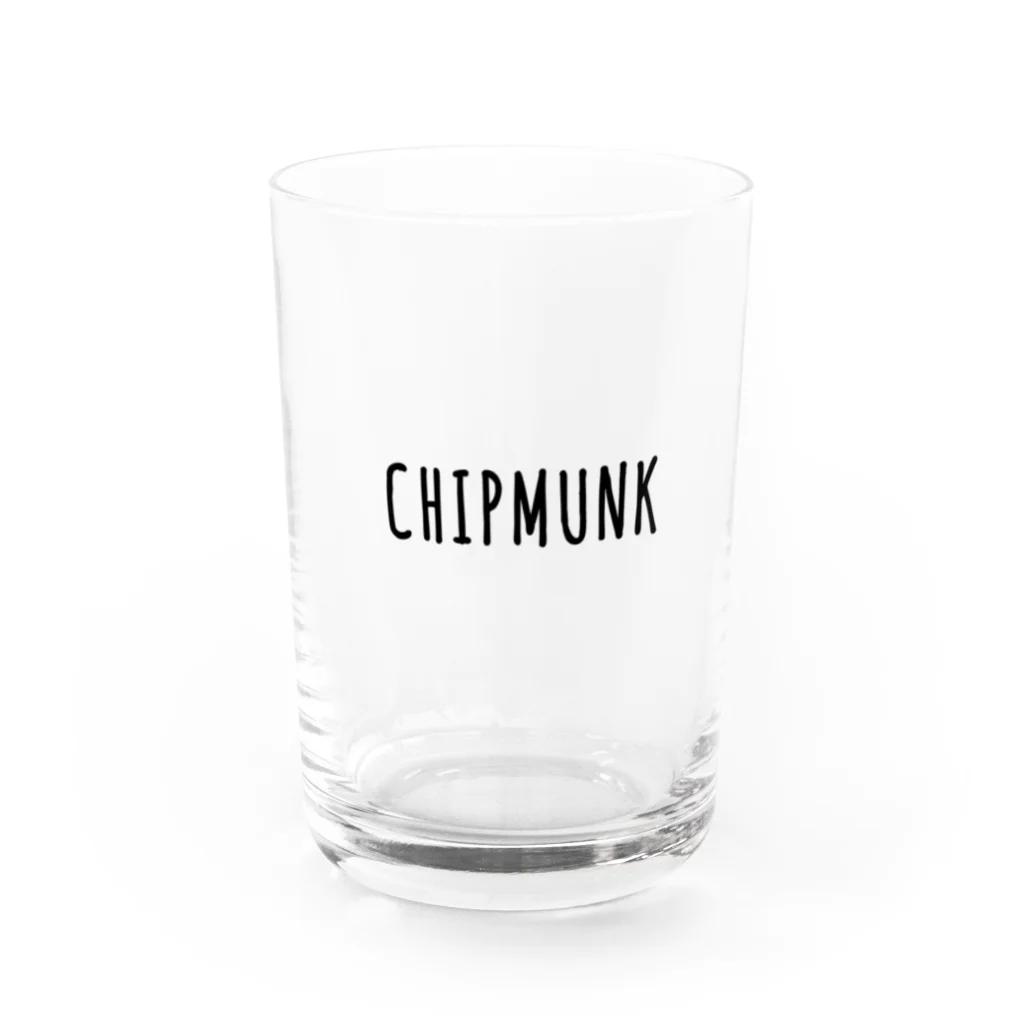 coco_chipmunkのシマリスロゴシリーズ Water Glass :front