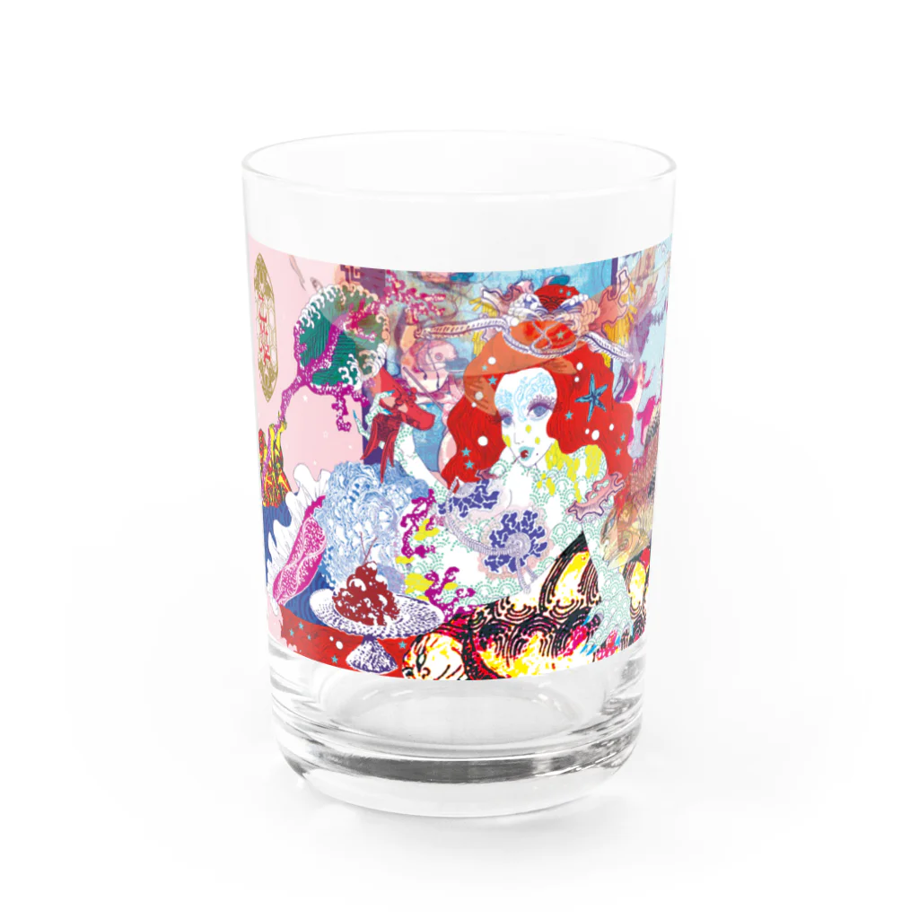 Asako Shibutaniの乙姫龍宮遊びづくし Water Glass :front
