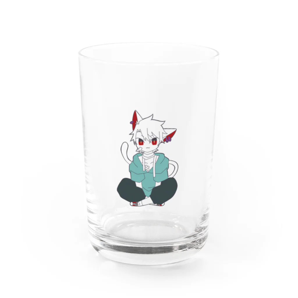 Garamondの猫のキット Water Glass :front