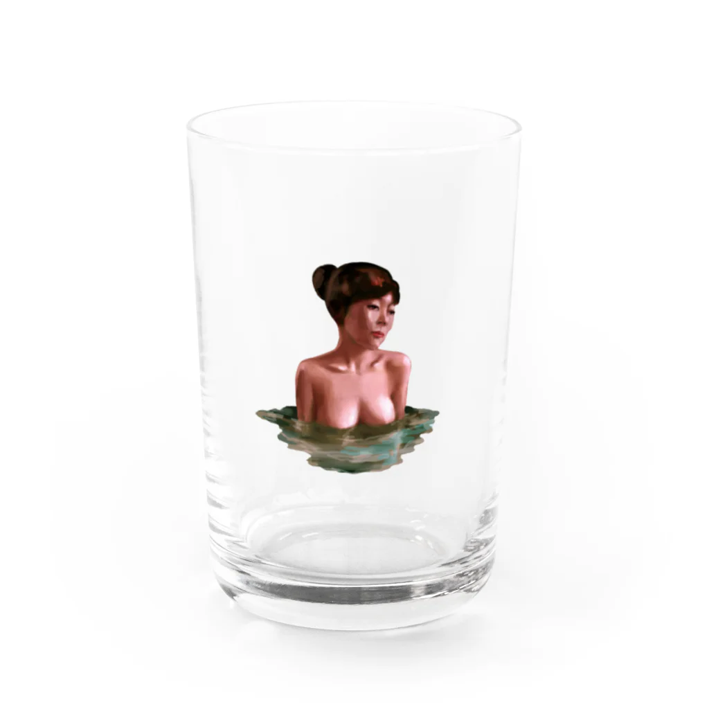 ホテルニューにしおの露天風呂の女 Water Glass :front