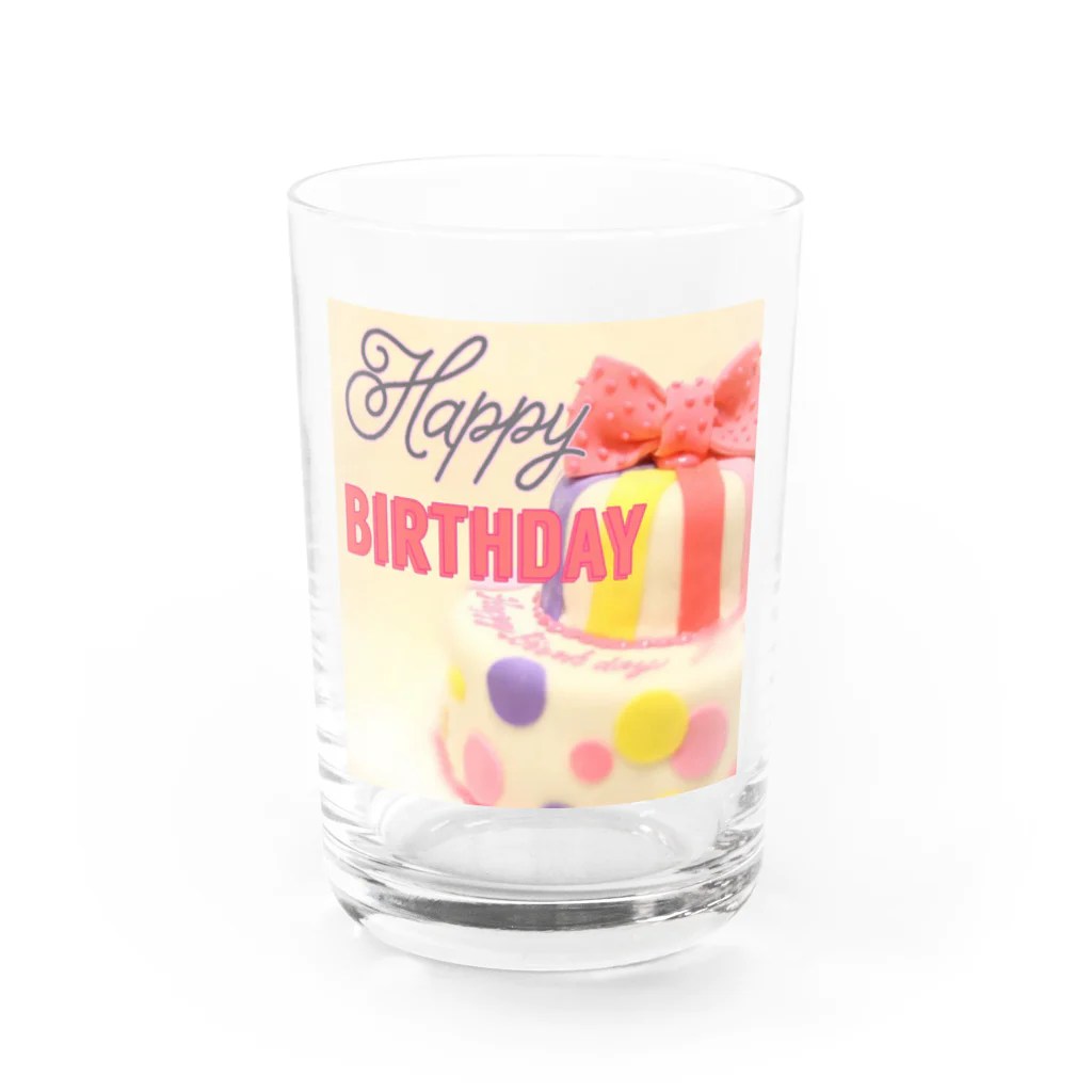 aki🧜‍♀️kia /aki narisawaのhappy birthday Water Glass :front