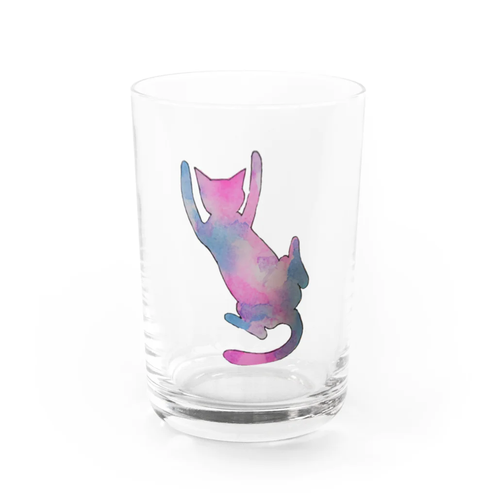 すいさいきっちんの夜空色のみーたん Water Glass :front