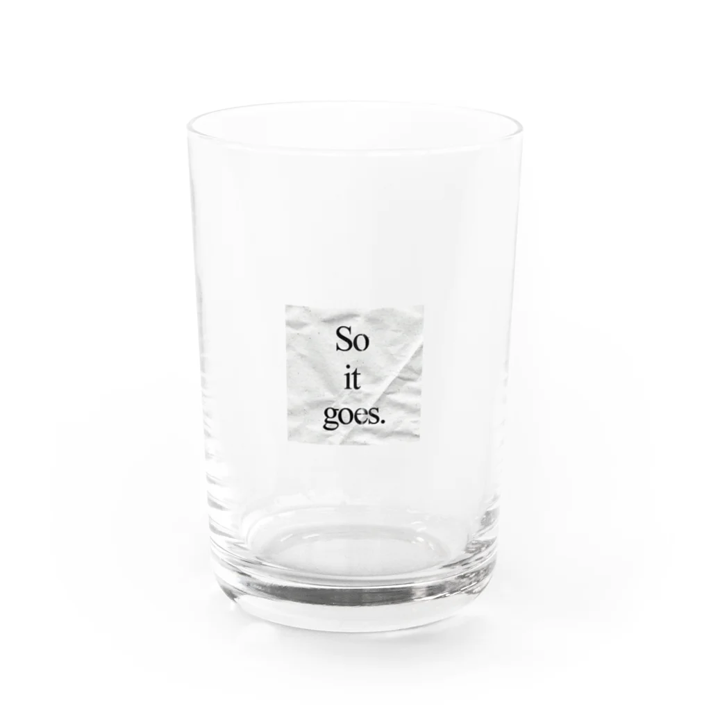 NAZONAZO-StoreのSo it goes Water Glass :front