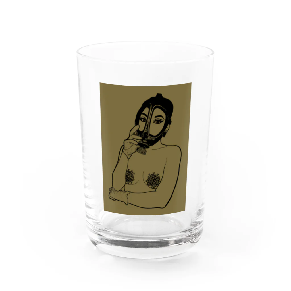 うの UNOのうのの感染症対策（国防色） Water Glass :front