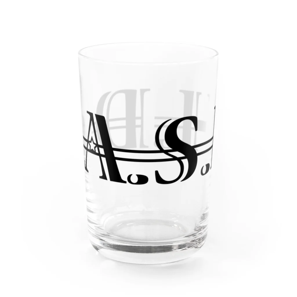 DASHのD.A.S.H.ロゴ① Water Glass :front