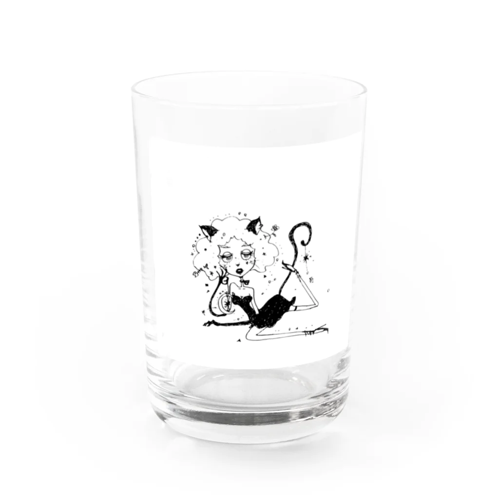 ポコジャムのセクシーにゃんころ Water Glass :front