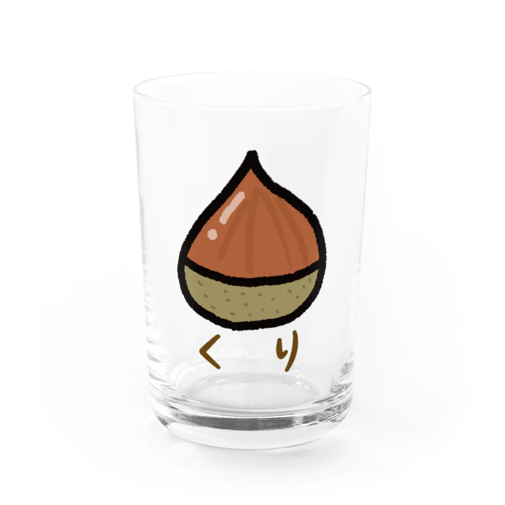 chicodeza by suzuriのただのクリ Water Glass :front