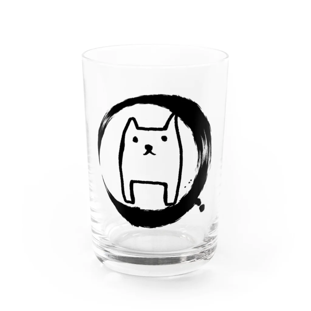 chicodeza by suzuriの可愛いだたのいぬの和の墨マーク Water Glass :front