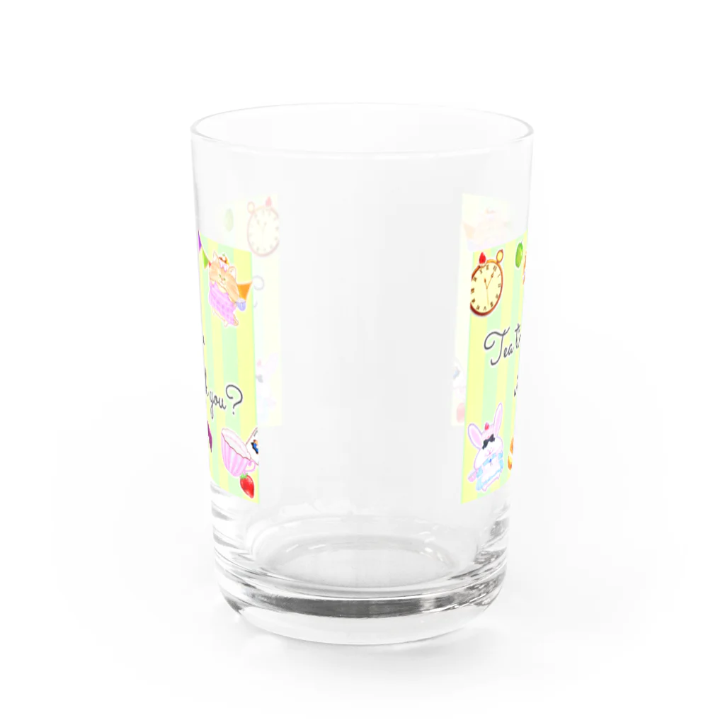 どるちぇ＊うさぎの【グラス】《ハロウィン》＊Tea time with you?*04帽子屋＊ Water Glass :front