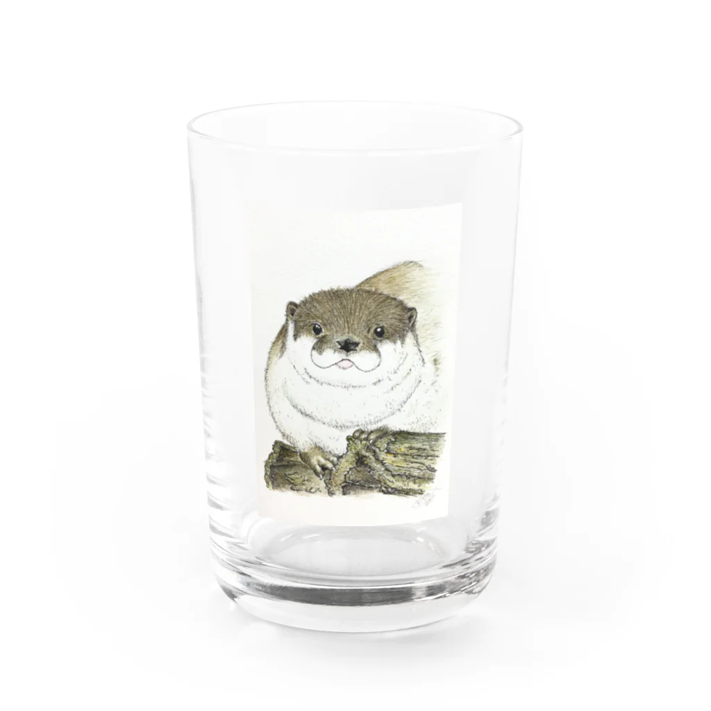 kittoのくつろぎの白ムギュ王子 Water Glass :front