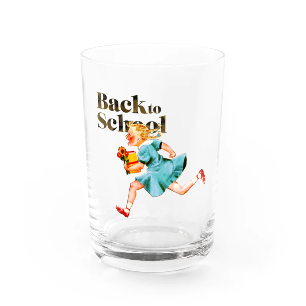 マツダヤスヨのイラストのBack To School A Water Glass :front