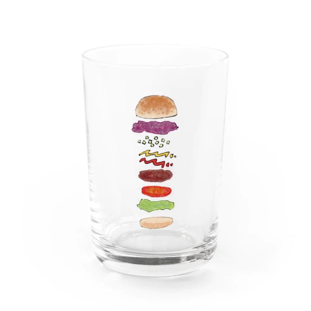 気ままに創作　よろず堂のハンバーガー Water Glass :front