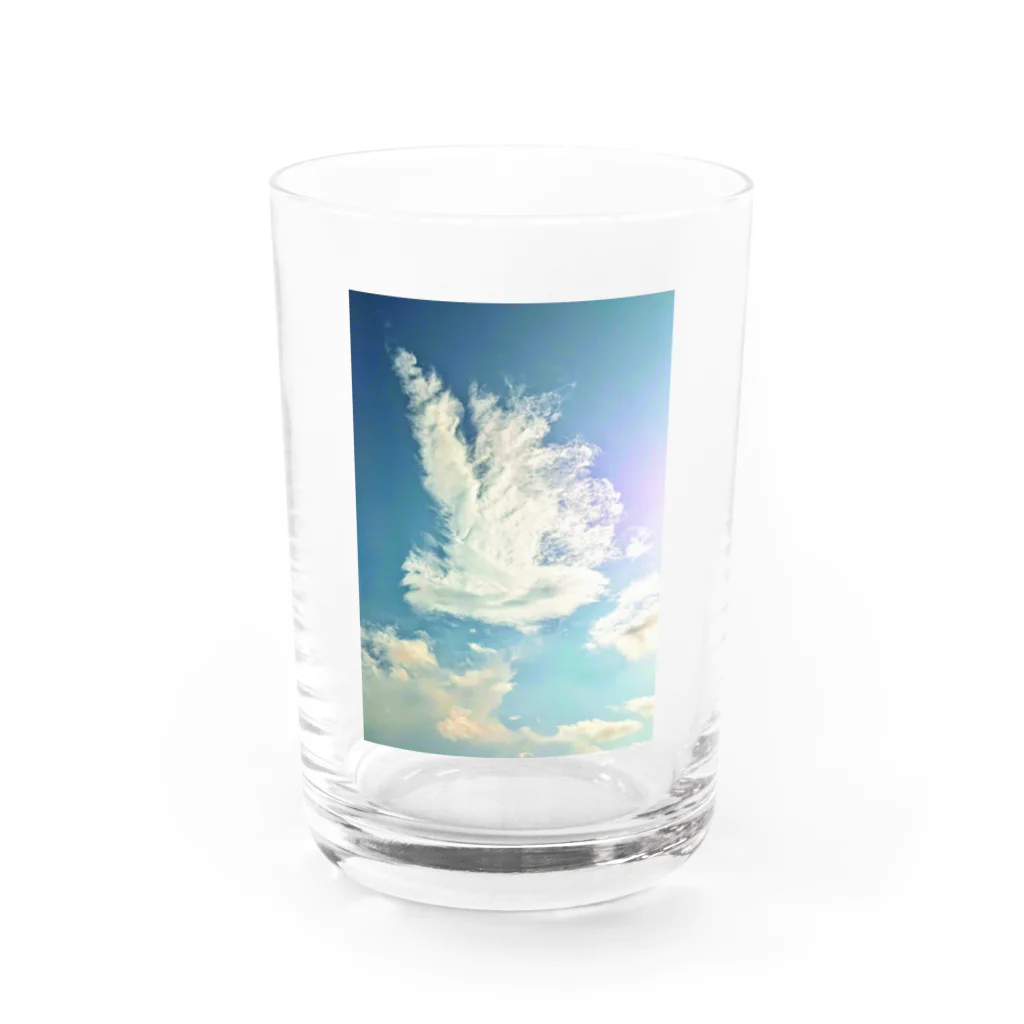 錆猫の館の純白の鳳凰 Water Glass :front