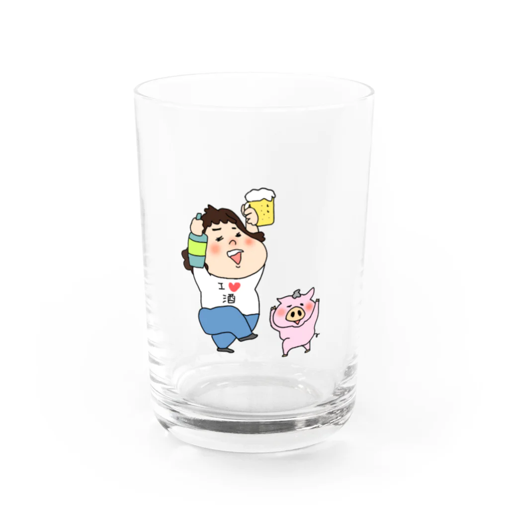 しえ屋のしえ屋アイラブ酒シリーズ Water Glass :front