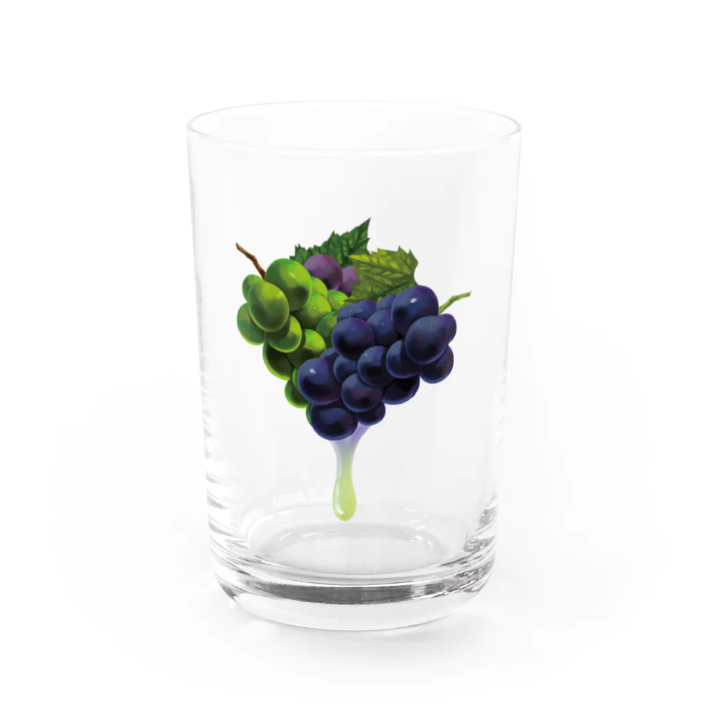 カワウソとフルーツの【forseasons】グレープ Water Glass :front