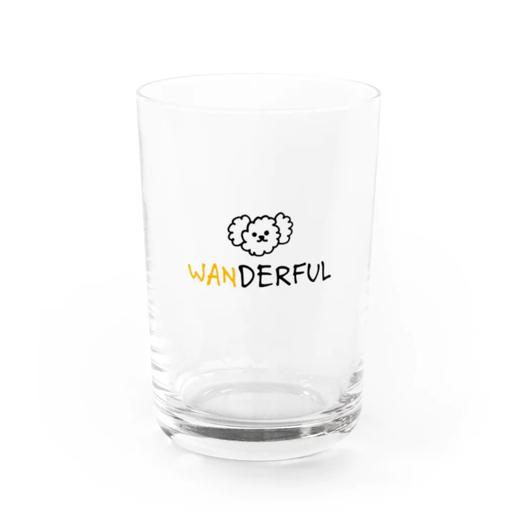 おだんごの犬のワンダフルくん Water Glass :front